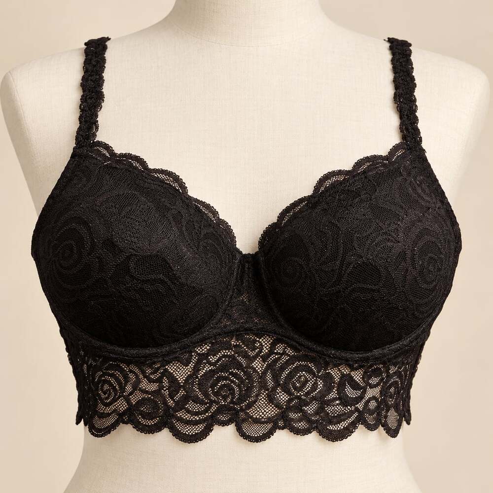 Pink Victoria's Secret Lace Bralette Size M Black Lingerie